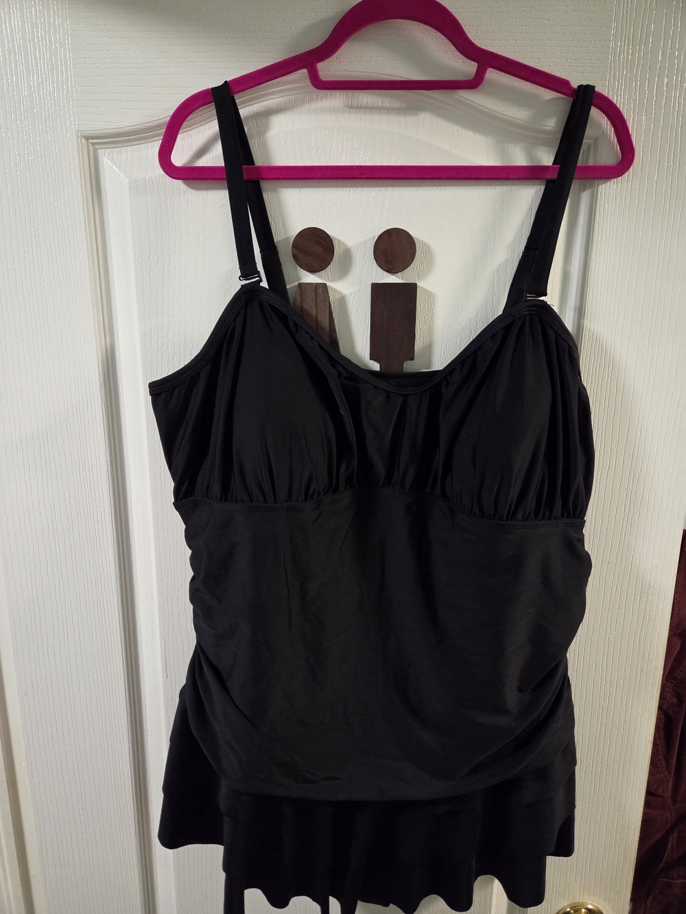 GUC Torrid Black Onepiece Swimdress With Convertible Back- Size 4x - Picture 3 of 12